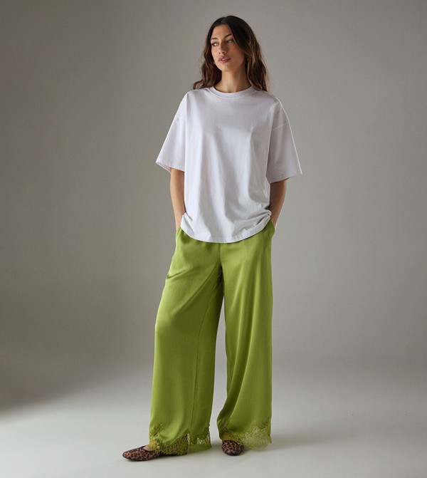 Warehouse  Pants & Leggings - Green Casual Pants