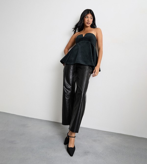 Warehouse  - Black Sleeveless Tops