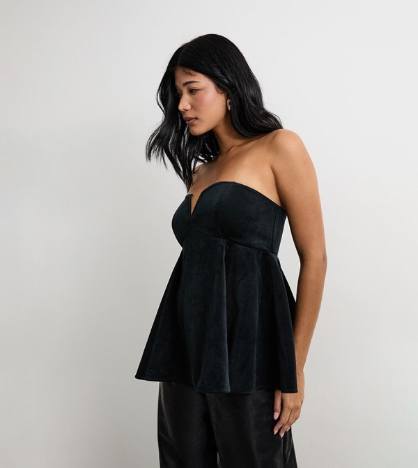 Warehouse  - Black Sleeveless Tops