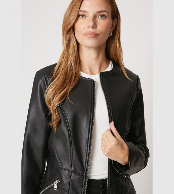 Wallis  Leather Jackets - Black Leather Jackets