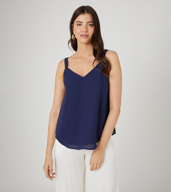 Wallis - Outlet Wallis - Navy Sleeveless Tops