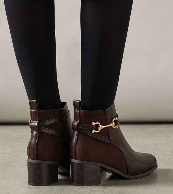 Wallis  - Brown Ankle length Boots