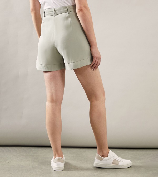 Wallis  Shorts - Green Casual Shorts