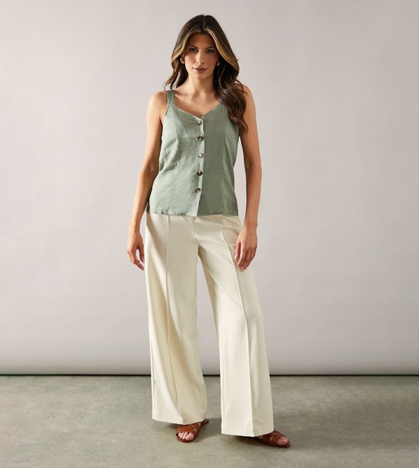 Wallis Wallis - Green Sleeveless Tops