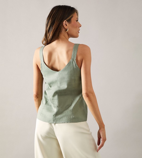 Wallis Wallis - Green Sleeveless Tops