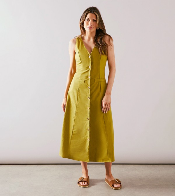 واليس  واليس - أخضر Midi Dresses