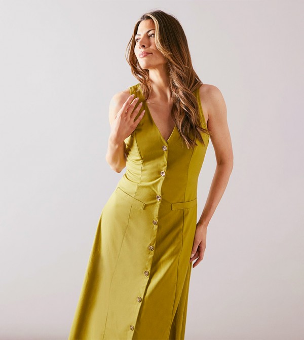 واليس  واليس - أخضر Midi Dresses