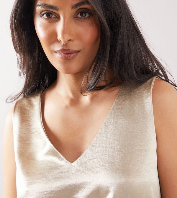 Wallis Wallis - Silver Sleeveless Tops
