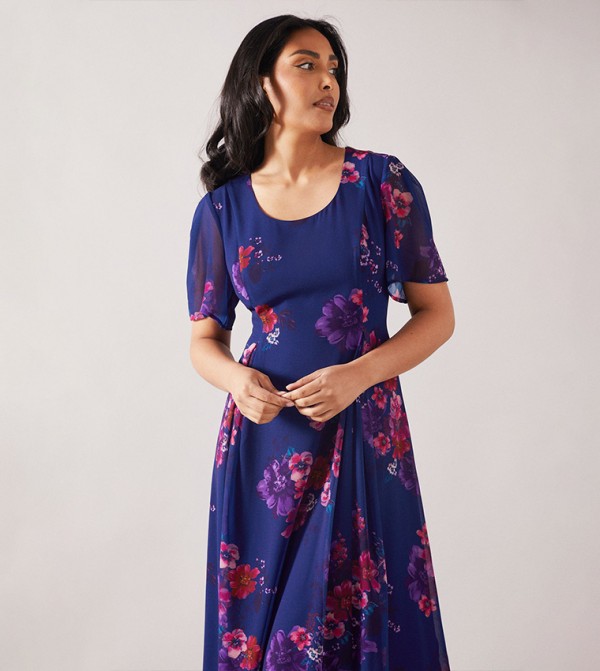 واليس  واليس - أزرق Midi Dresses
