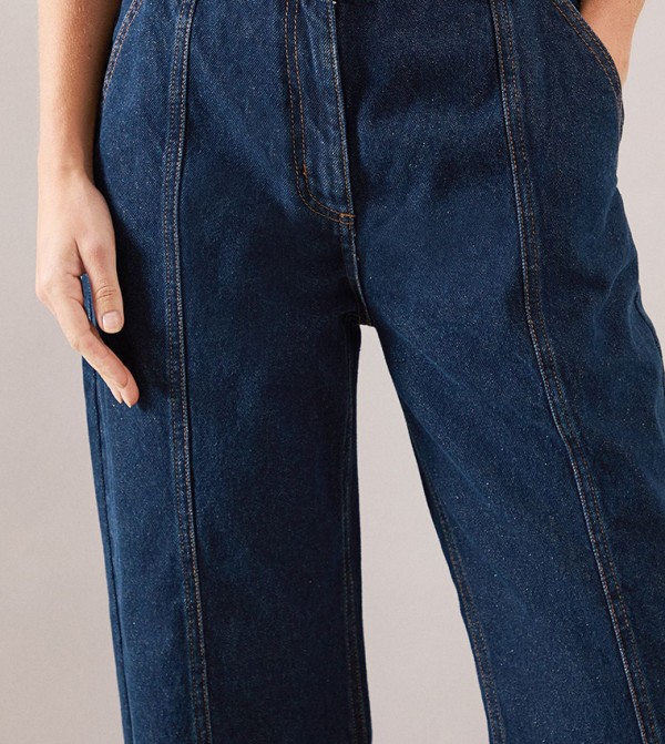 واليس  واليس - أزرق Wide Leg Jeans