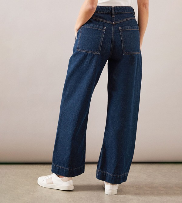 واليس  واليس - أزرق Wide Leg Jeans