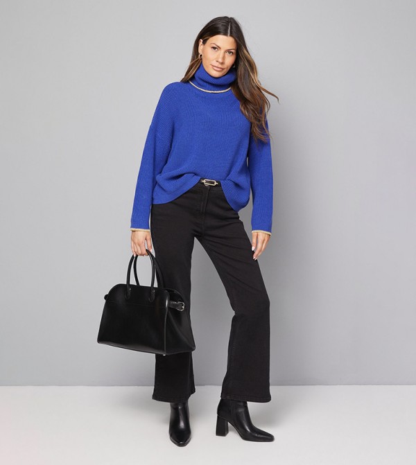 واليس  واليس - أزرق Turtle neck Sweaters