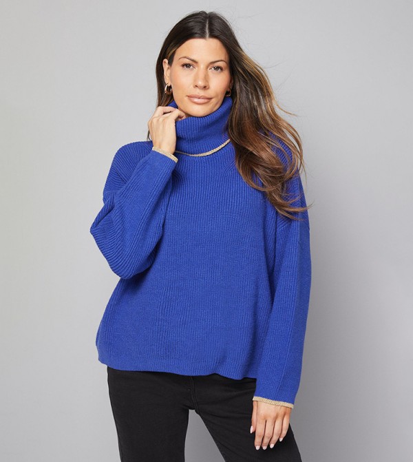 واليس  واليس - أزرق Turtle neck Sweaters