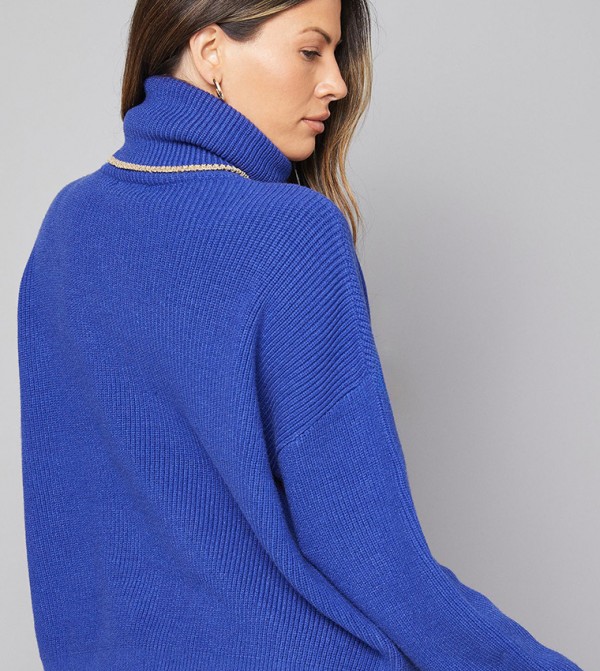 واليس  واليس - أزرق Turtle neck Sweaters