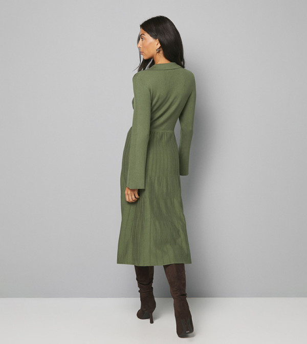 Wallis  Clothing - Olive Midi Dresses