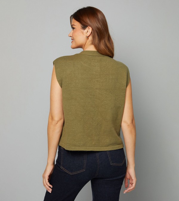 Wallis Wallis - Khaki Sleeveless Tops