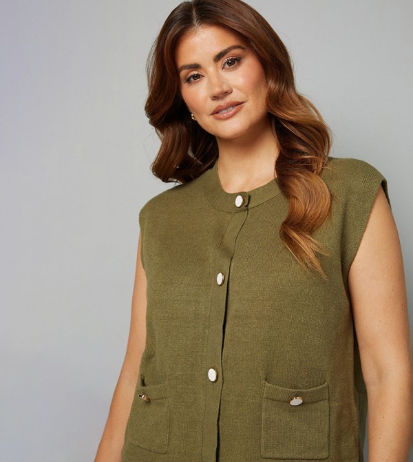 Wallis Wallis - Khaki Sleeveless Tops