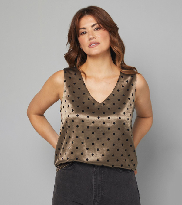 Wallis  Tops - Gold Sleeveless Tops