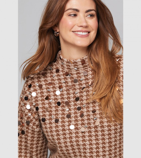 واليس   سترات - بني  Turtle neck Sweaters