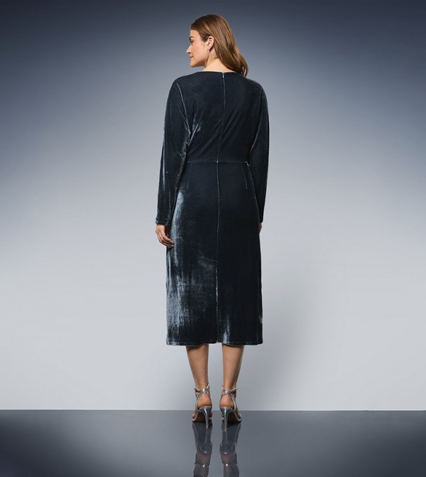 واليس  واليس - رمادي Midi Dresses