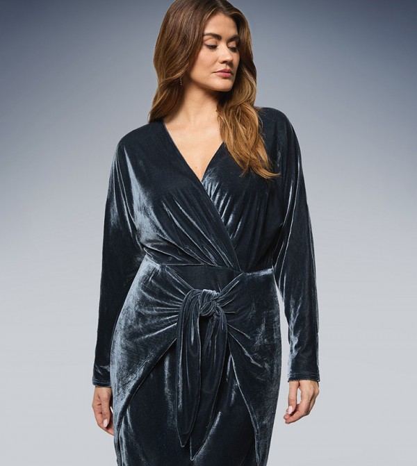 واليس  واليس - رمادي Midi Dresses