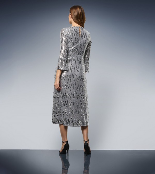 Wallis  Midi Dresses - Silver Midi Dresses