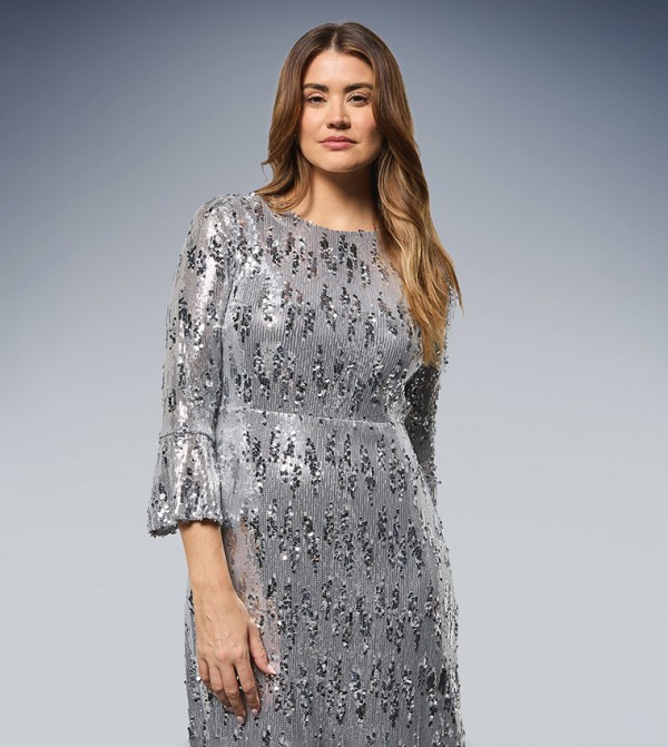 Wallis  Midi Dresses - Silver Midi Dresses