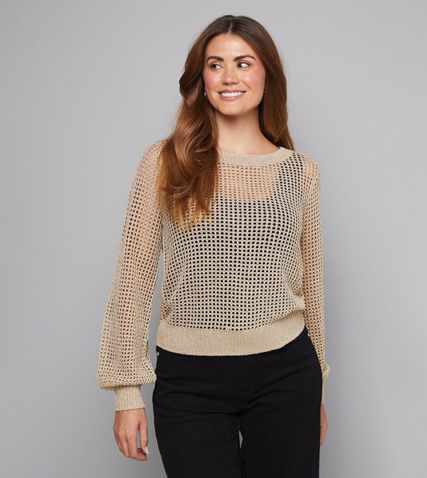 Wallis Wallis - Beige Round Neck Sweaters