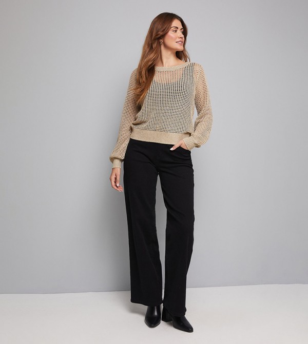 Wallis Wallis - Beige Round Neck Sweaters