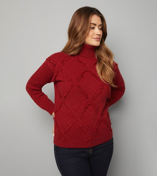 واليس  واليس - أحمر Turtle neck Sweaters