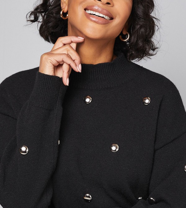Wallis Wallis - Black Turtle neck Sweaters
