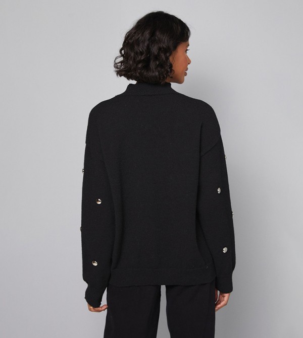 Wallis Wallis - Black Turtle neck Sweaters