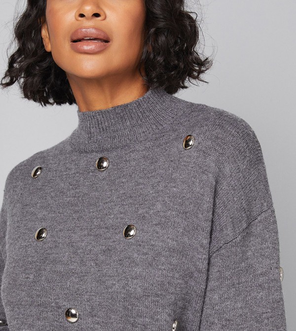 Wallis Wallis - Grey Turtle neck Sweaters