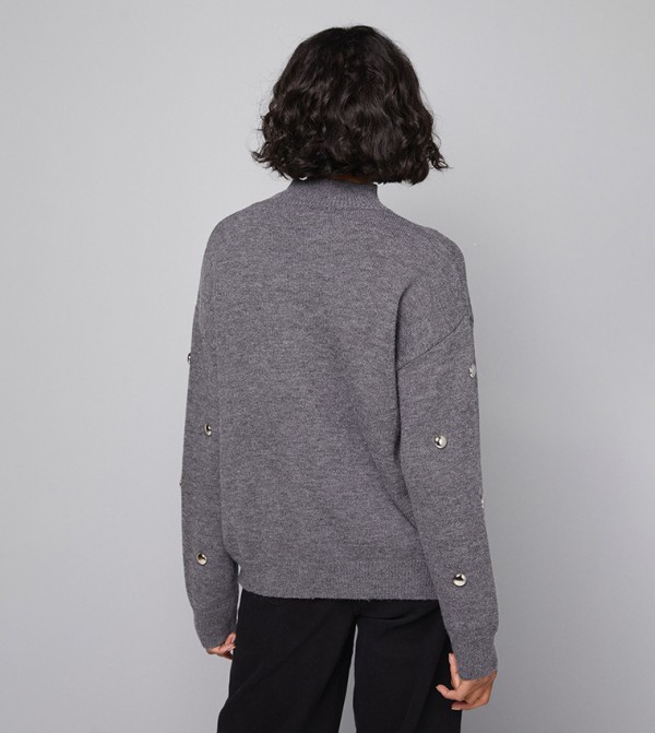 Wallis Wallis - Grey Turtle neck Sweaters