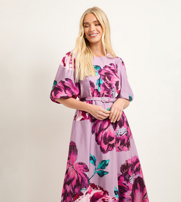 واليس   - وردي Midi Dresses