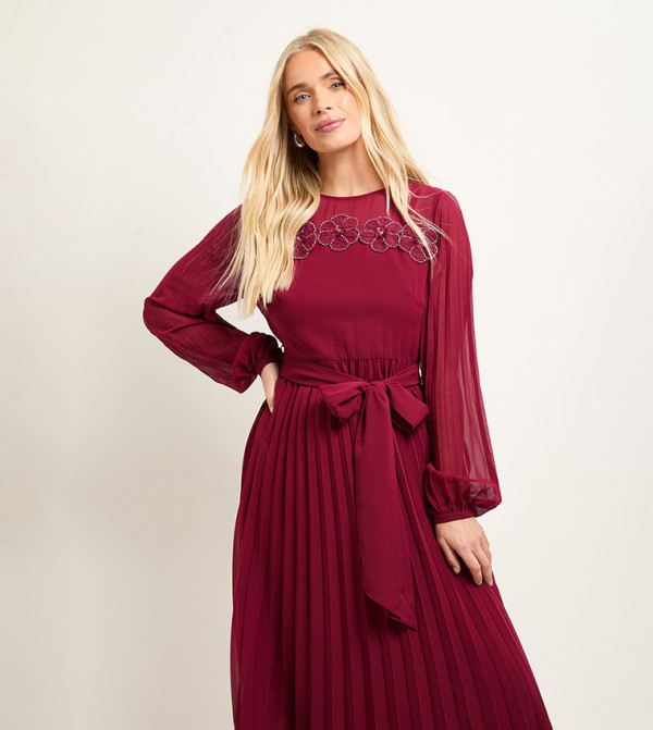 Wallis Party Dresses - Red Midi Dresses