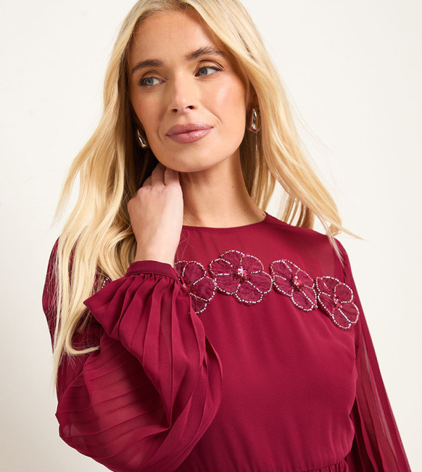 Wallis Party Dresses - Red Midi Dresses