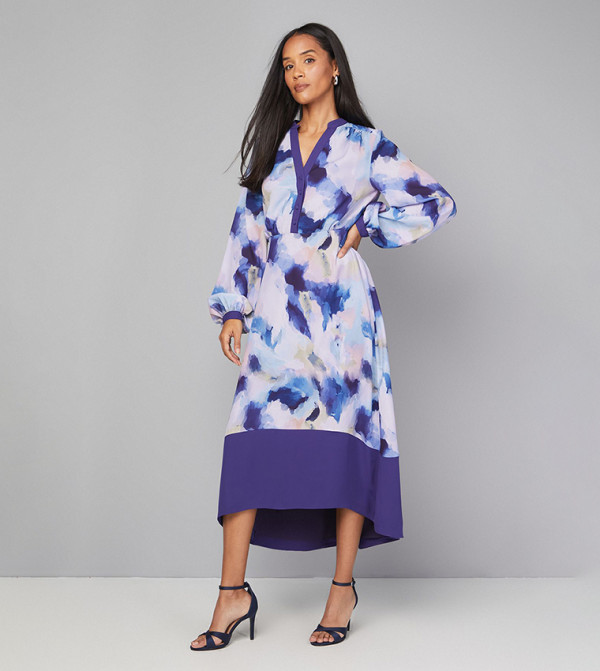 واليس   - أزرق Midi Dresses