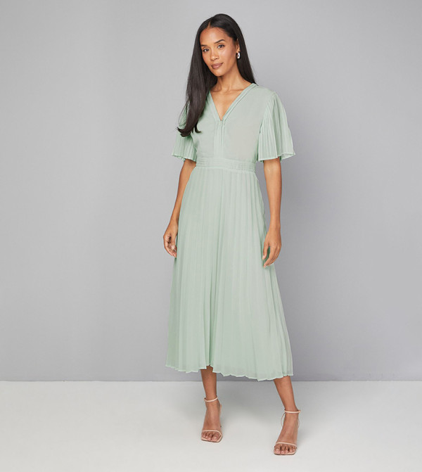 واليس  واليس - أخضر Midi Dresses