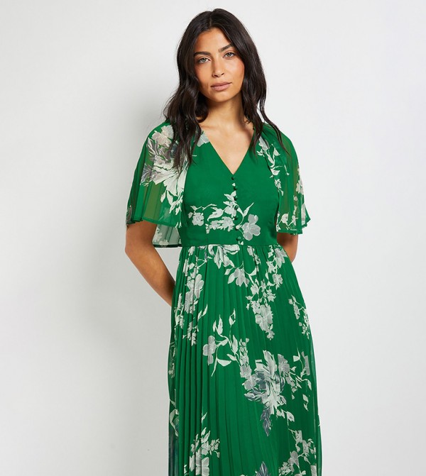 واليس  واليس - أخضر Midi Dresses