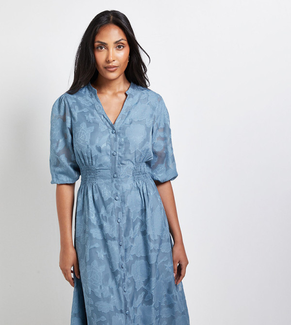 واليس   - أزرق Midi Dresses