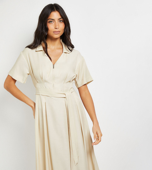 Wallis Wallis - Beige Midi Dresses