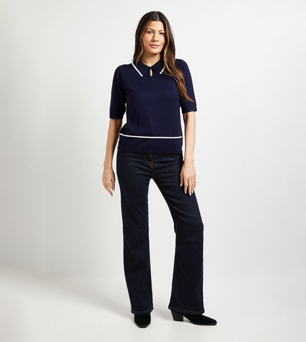 Wallis Wallis - Navy Short Sleeve T-Shirts