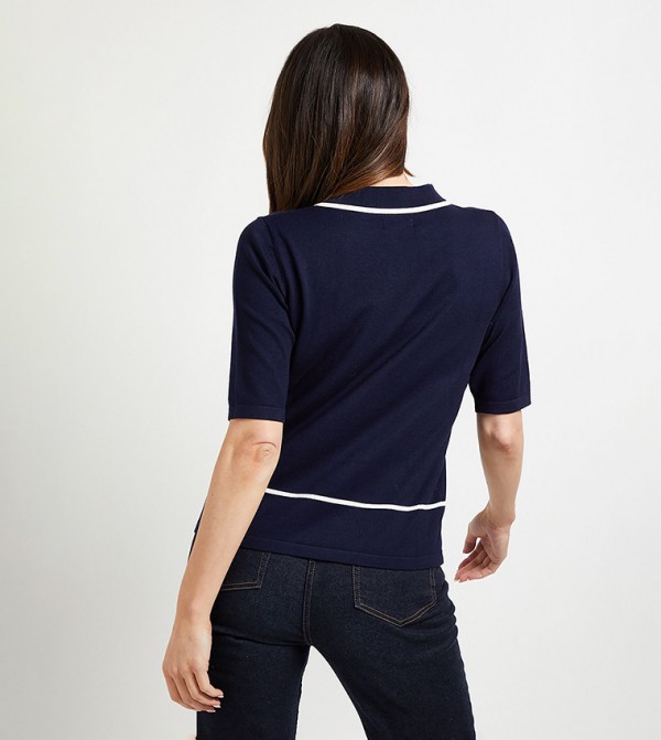 Wallis Wallis - Navy Short Sleeve T-Shirts