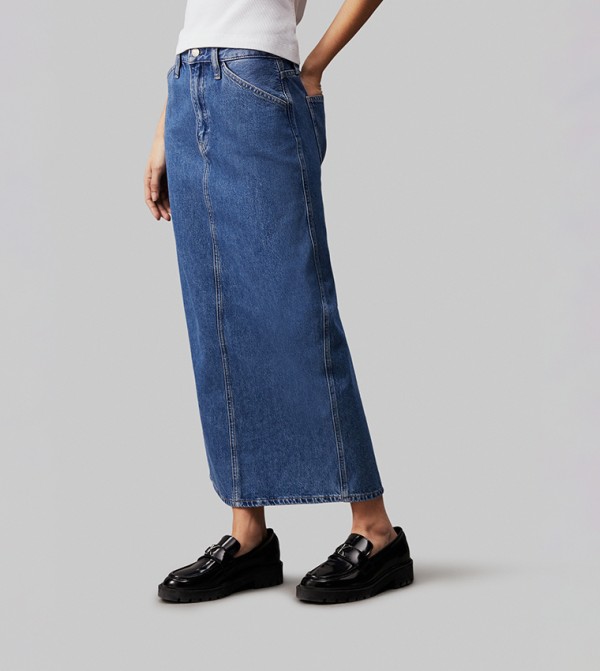 كالفين كلاين  تنانير - أزرق Maxi Skirts