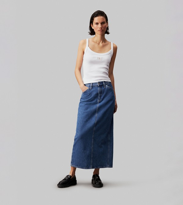كالفين كلاين  تنانير - أزرق Maxi Skirts
