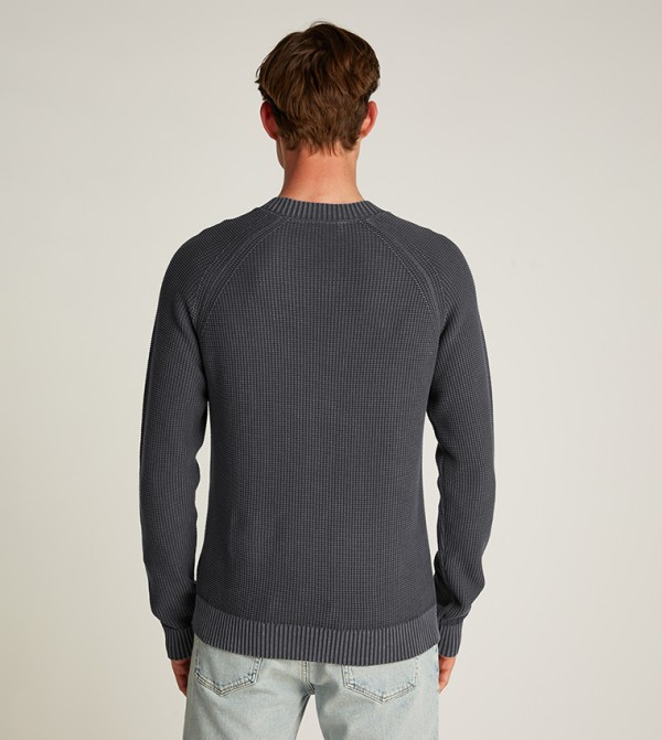 كالفين كلاين  ملابس - رمادي Round Neck Sweaters