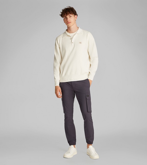 كالفين كلاين  ملابس - بيج V-neck Sweaters