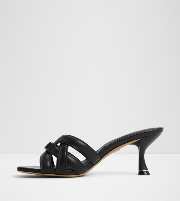 ألدو  صنادل كعب عالي - أسود كعب