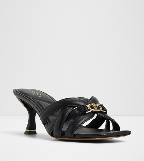 ألدو  صنادل كعب عالي - أسود كعب